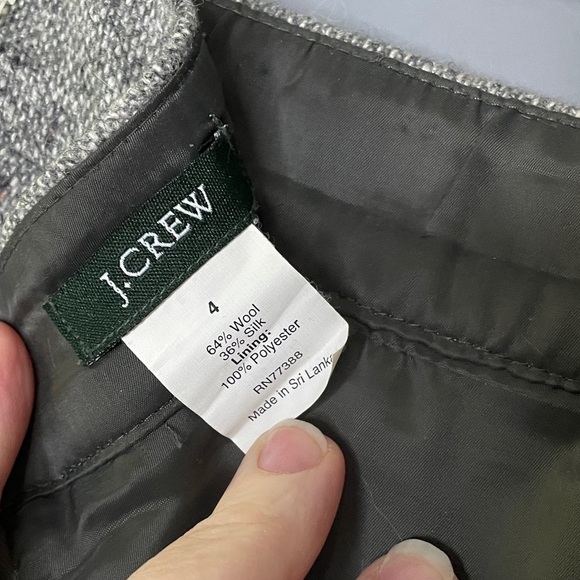 J Crew wool/silk black/white pencil skirt size 4 - Picture 4 of 5